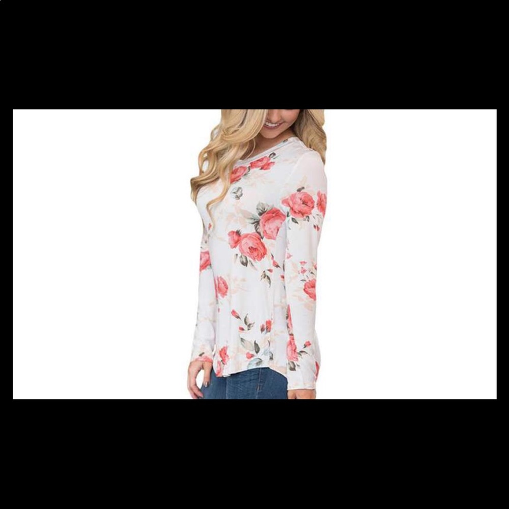 Leo Rosi Long Sleeve Floral Top